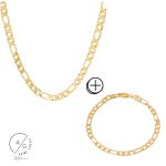 Corrente e Pulseira Masculina Elo 3x1