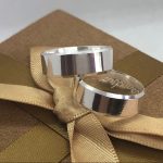 Par de Alianças de Prata 950 -  Chanfrada 8MM