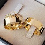 Par Alianças de Moedas Antiga Chanfrada 8MM