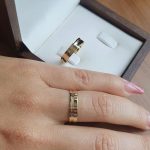 Par de Alianças Moedas Antigas Reta 5MM Friso no Canto