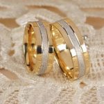 Par Alianças de Moedas Antiga Bodas de Prata Reta 8MM Filete Prata Jateado