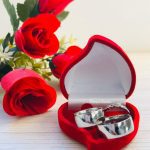 Par Alianças de Aço Inoxidável Prata Abaulada 8MM de Largura