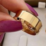 Unidade Aliança Moeda Antiga Chanfrada 8mm